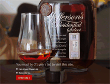 Tablet Screenshot of jeffersonsbourbon.com